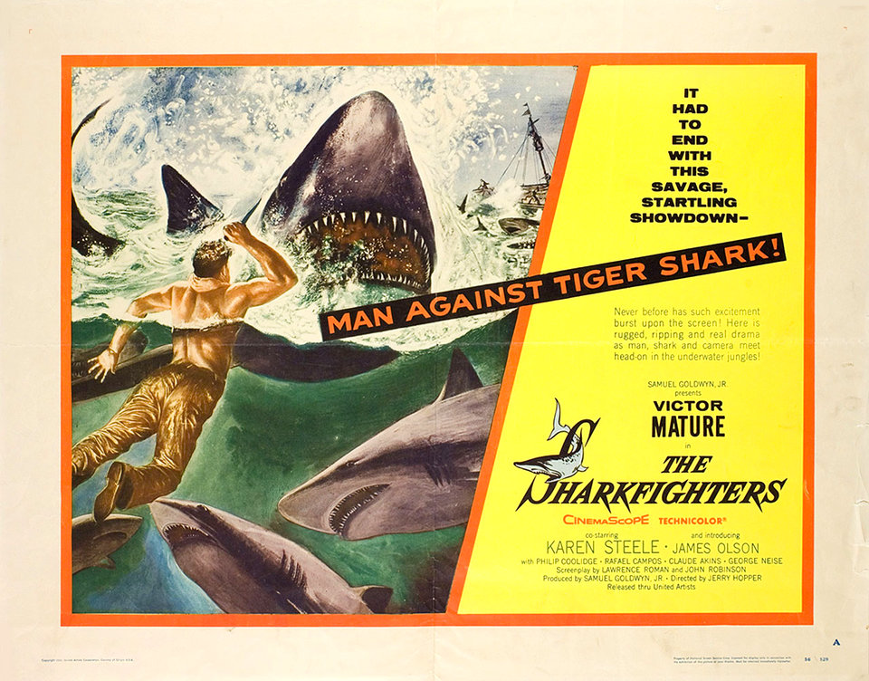 The Sharkfighters Original 1956 U.S. Half Sheet Movie Poster