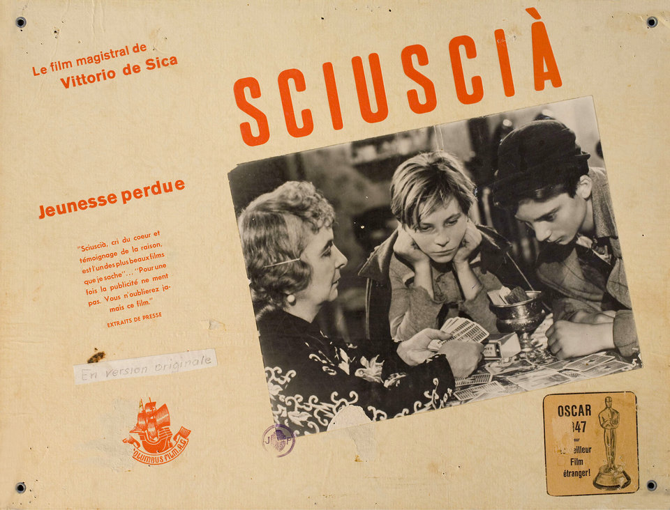 Shoeshine Original 1946 Swiss Scene Card