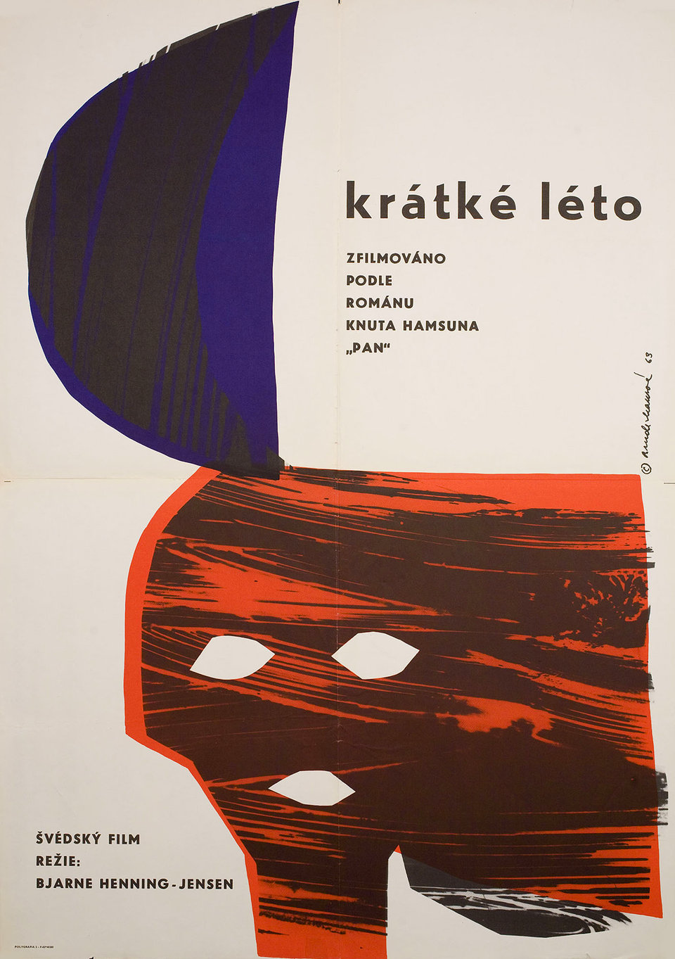 Short Is the Summer Original 1963 Czech A1 Movie Poster