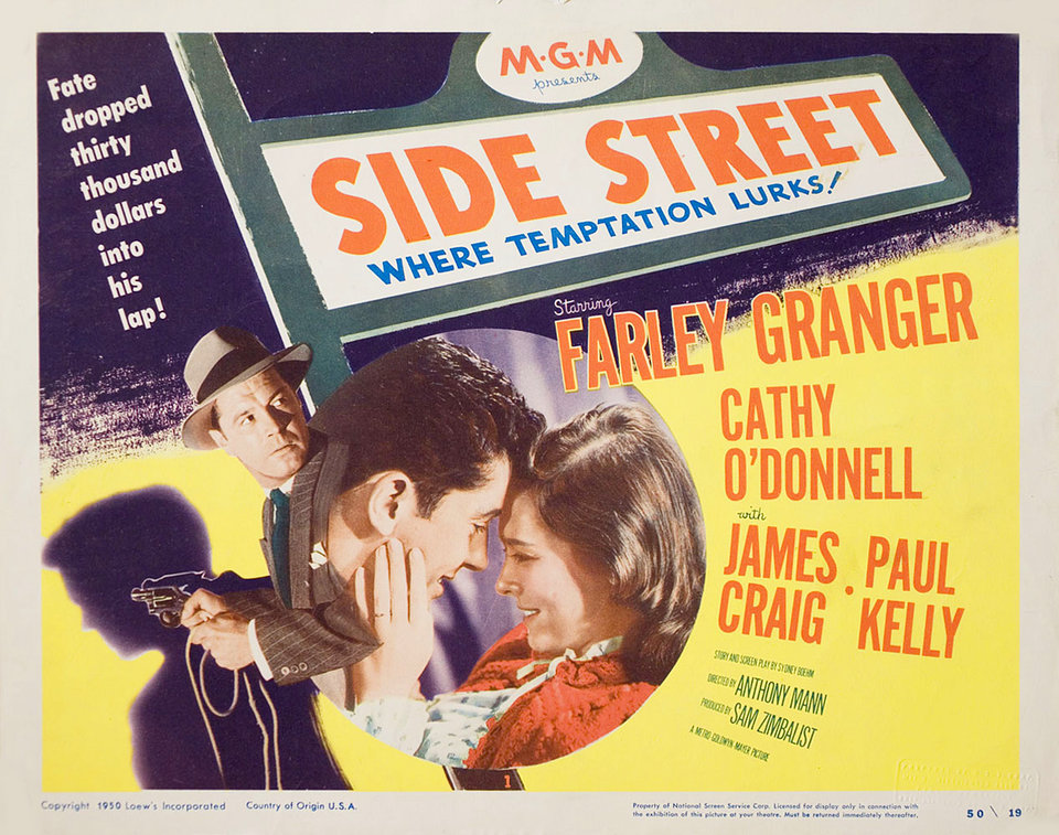 Side Street Original 1950 U.S. Title Card