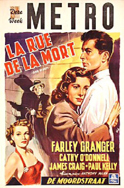 Side Street Original 1949 Belgian Movie Poster