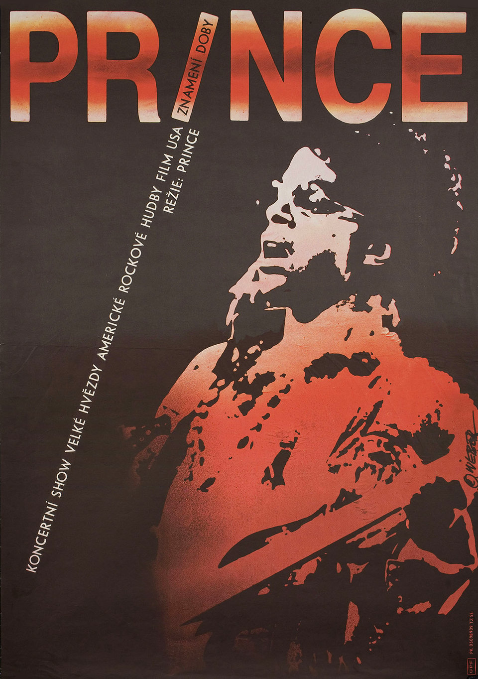 Sign 'o' the Times Original 1989 Czech A1 Movie Poster