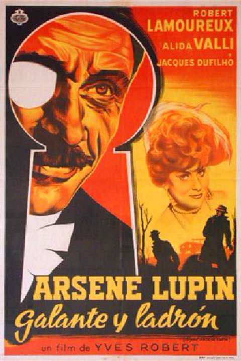 Signe Arsene Lupin Original 1959 Argentine Movie Poster