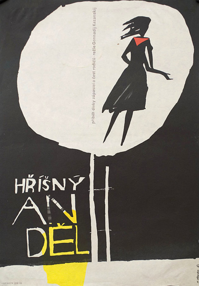 Sinful Angel Original 1963 Czech A3 Movie Poster