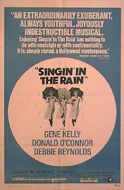 Singin' in the Rain Original R1975 U.S. One Sheet Movie Poster
