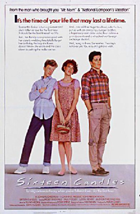 Sixteen Candles Original 1984 U.S. 40 by 60 Movie Poster
