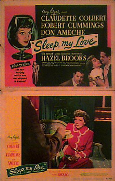 Sleep, My Love Original 1947 U.S. Lobby Card Set of 5