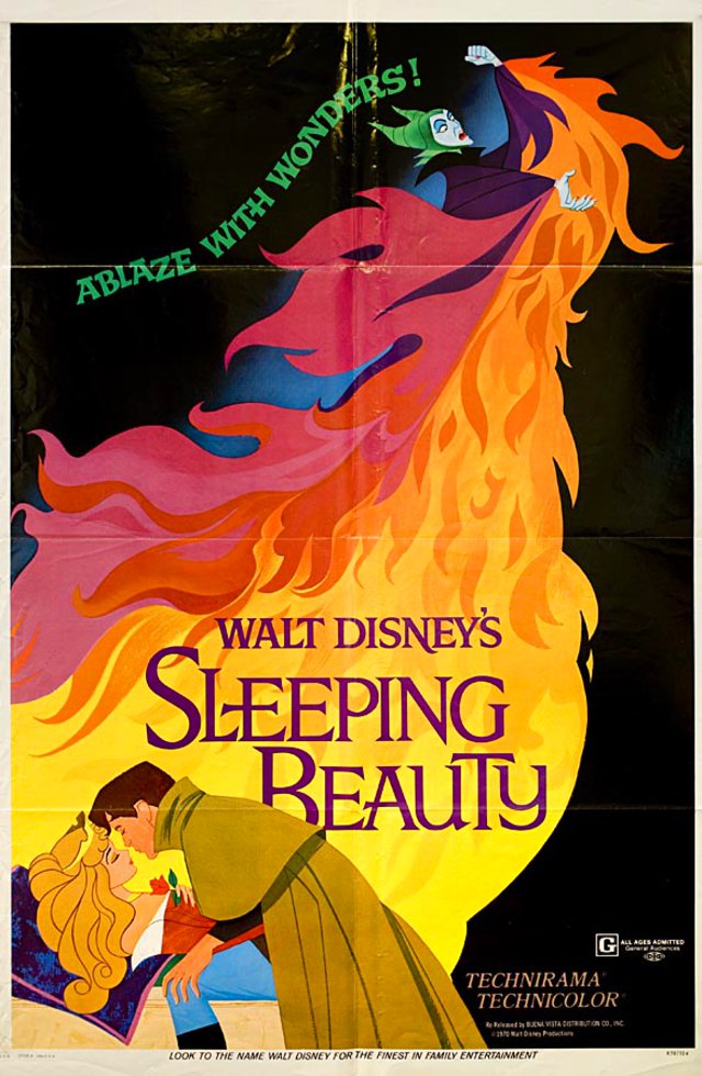 Sleeping Beauty Original R1970 U.S. One Sheet Movie Poster
