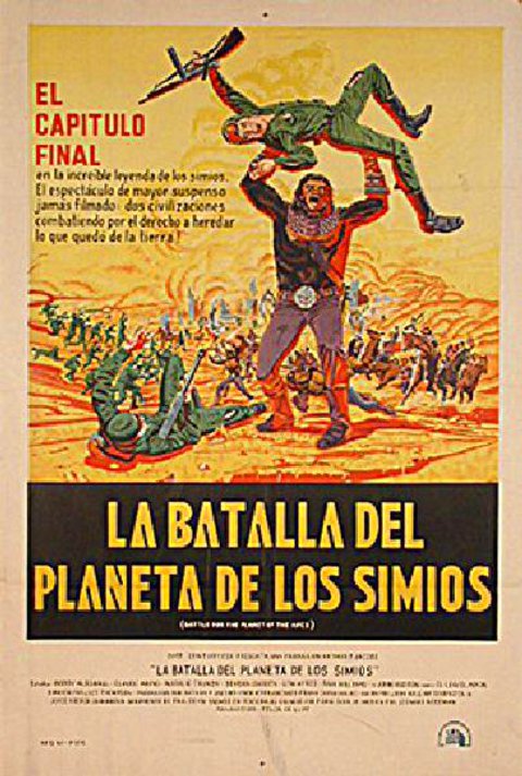 Battle for the Planet of the Apes Original 1973 Argentine Movie Poster