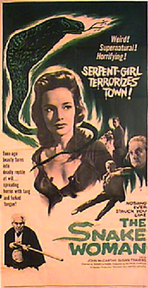 The Snake Woman Original 1961 U.S. Three Sheet Movie Poster