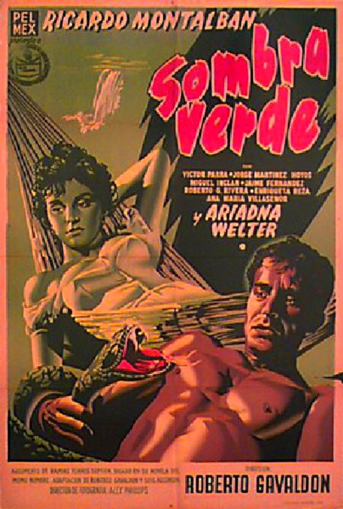 Sombra verde Original 1954 Argentine Movie Poster