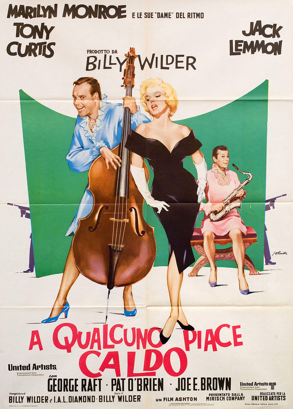 Some Like It Hot Original R1970s Italian Due Foglio Movie Poster
