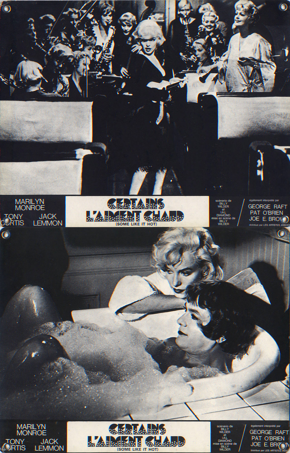 Some Like It Hot Original R1980 French Scene Card Set of 4