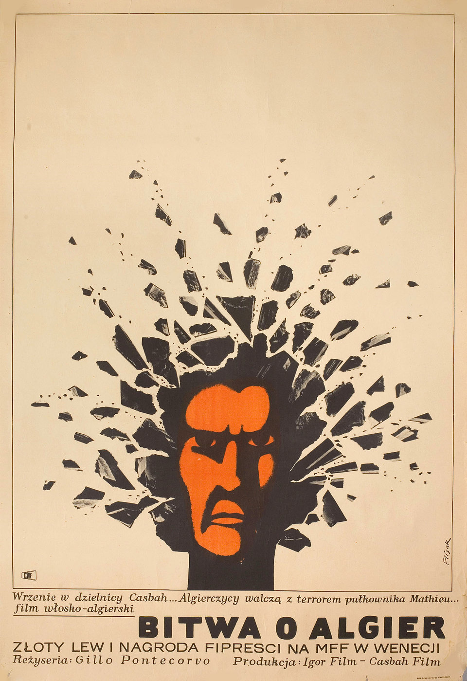 The Battle of Algiers 1966 Polish A1 Poster