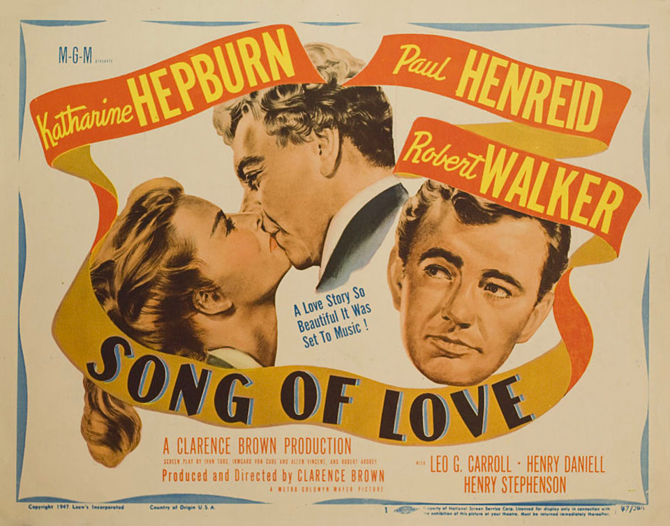 Song of Love Original 1947 U.S. Title Card