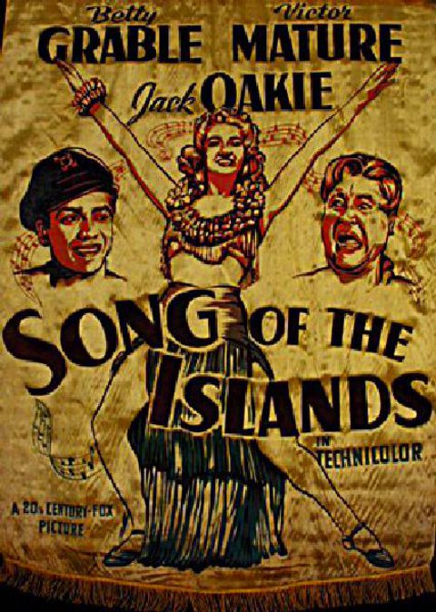 Song of the Islands Original 1942 U.S. Silk Banner