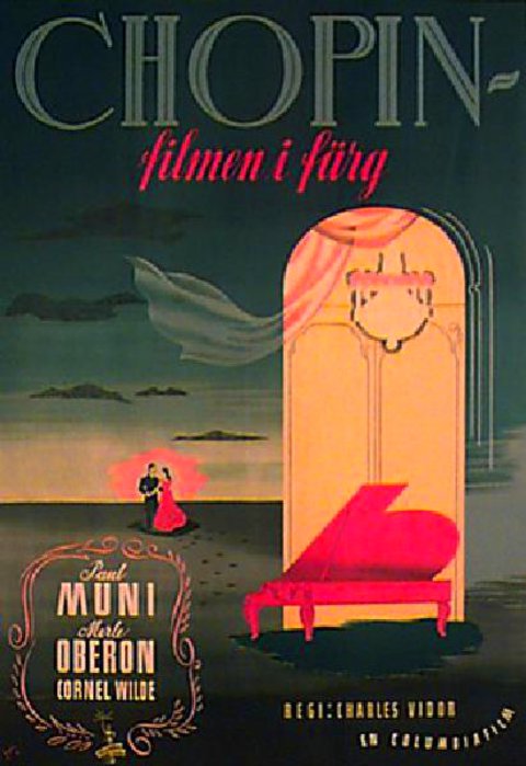 A Song to Remember Original 1945 Swedish B1 Movie Poster