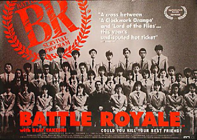 Battle Royale 2001 British Quad Poster