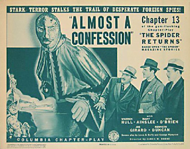 The Spider Returns Original 1941 U.S. Title Card