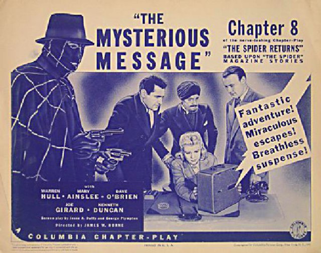 The Spider Returns Original 1941 U.S. Title Card