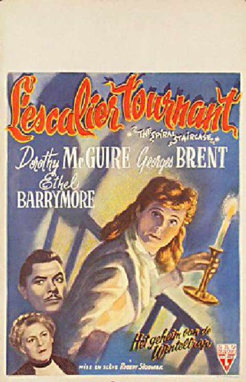 The Spiral Staircase Original 1946 Belgian Movie Poster