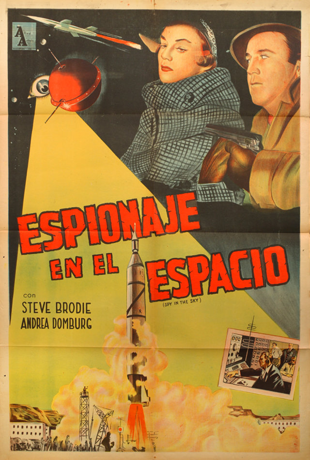 Spy in the Sky! Original 1958 Argentine Movie Poster