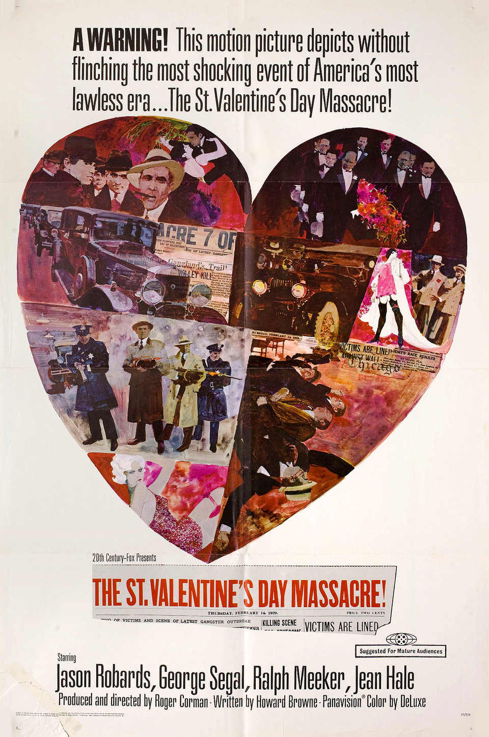 The St. Valentine's Day Massacre Original 1967 U.S. One Sheet Movie Poster