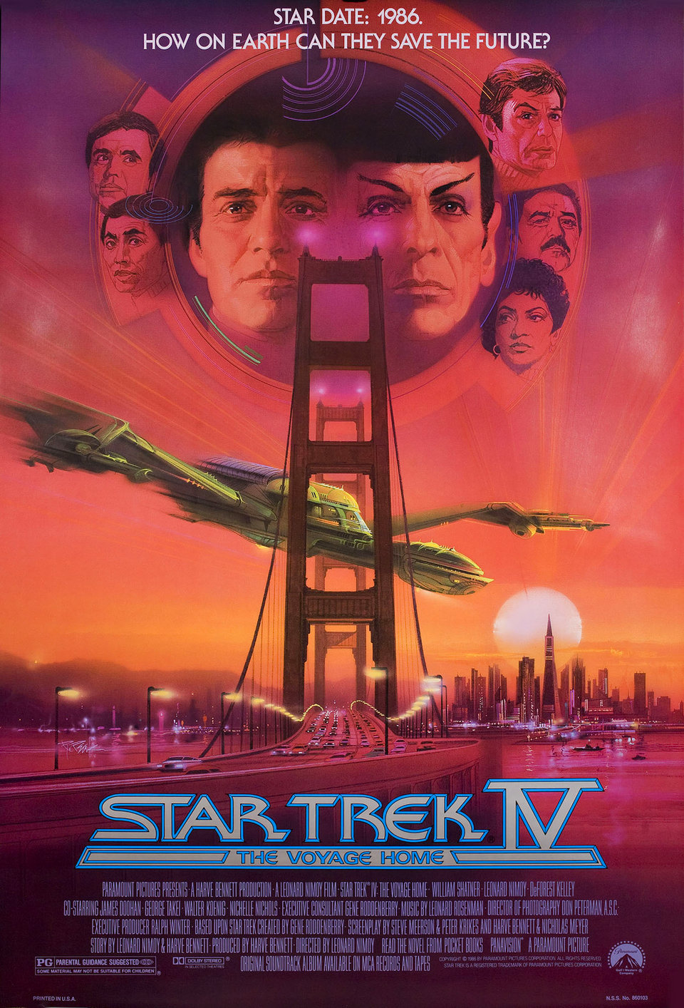 Star Trek IV: The Voyage Home Original 1986 U.S. One Sheet Movie Poster
