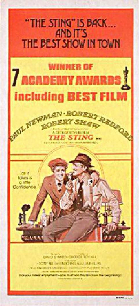 The Sting Original R1970s Australian Daybill Movie Poster