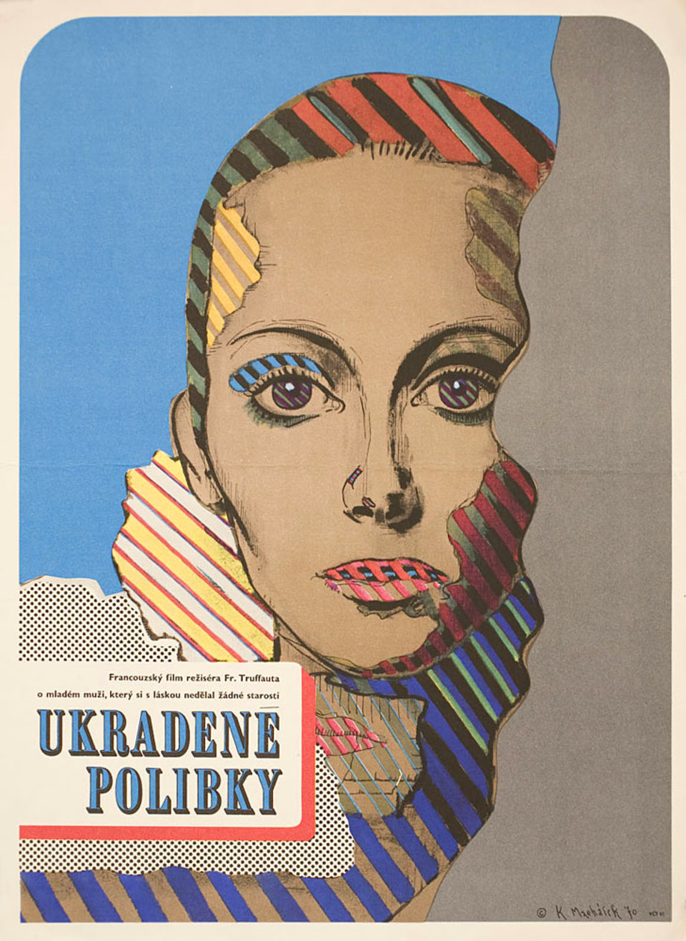 Stolen Kisses Original 1970 Czech A3 Movie Poster