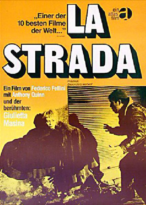 La Strada Original R1960s German A1 Movie Poster