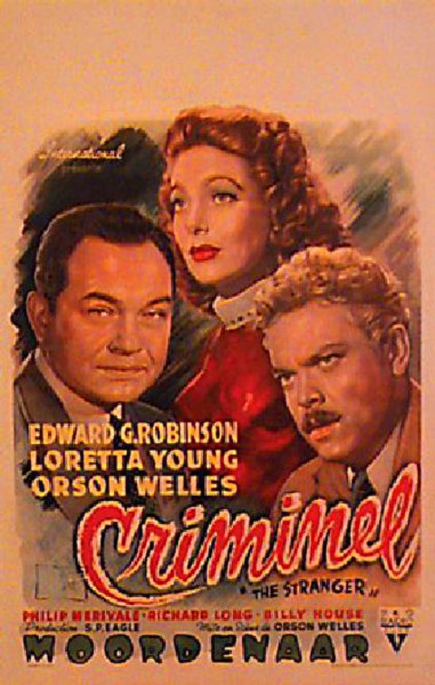 The Stranger Original 1946 Belgian Movie Poster