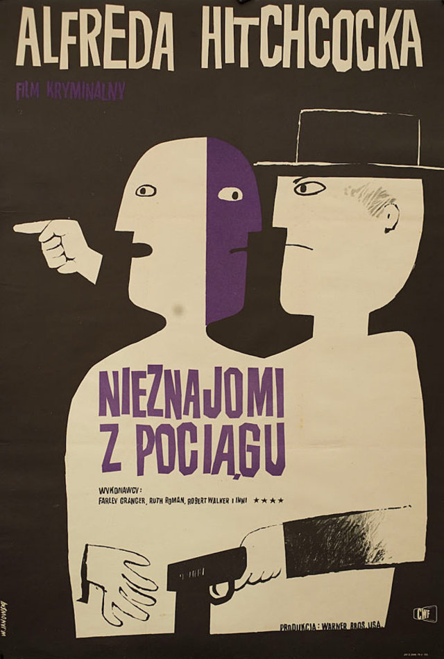 Strangers on a Train Original 1963 Polish A1 Movie Poster