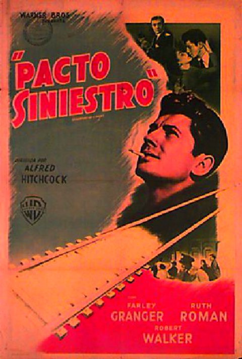 Strangers on a Train Original 1951 Argentine Movie Poster