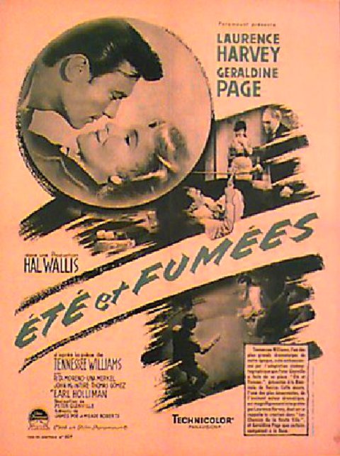 Summer and Smoke Original 1961 French Moyenne Movie Poster