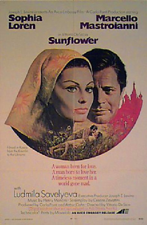 Sunflower Original 1970 U.S. One Sheet Movie Poster