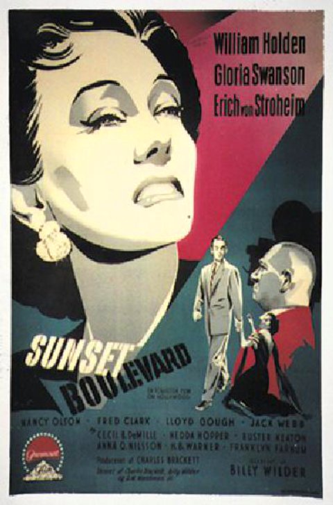 Sunset Boulevard Original 1950 Danish A1 Movie Poster