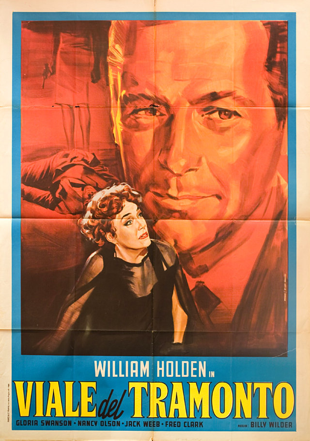 Sunset Boulevard Original R1966 Italian Due Foglio Movie Poster