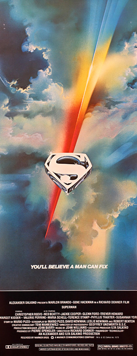 Superman Original 1978 U.S. Insert Movie Poster