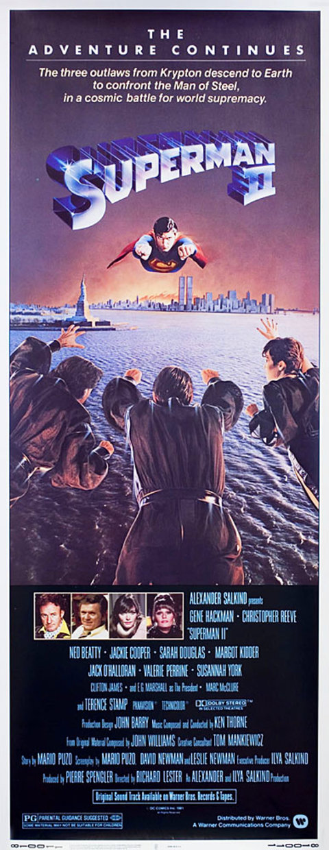 Superman II Original 1981 U.S. Insert Movie Poster