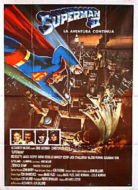 Superman II Original 1981 Argentine Two Panel Movie Poster