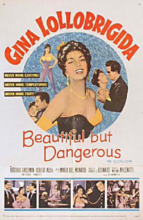 Beautiful But Dangerous Original 1957 U.S. One Sheet Movie Poster
