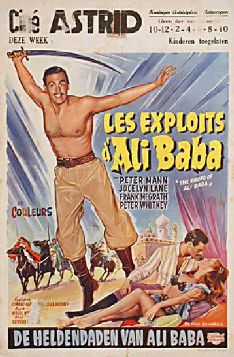 The Sword of Ali Baba Original 1965 Belgian Movie Poster