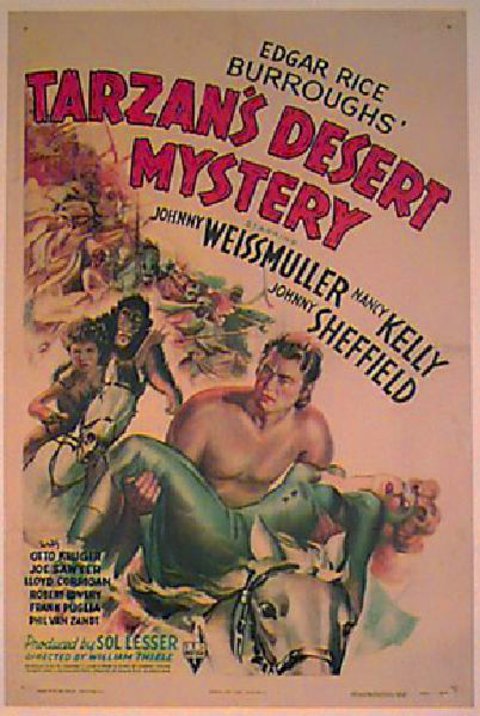 Tarzan's Desert Mystery Original 1943 U.S. One Sheet Movie Poster