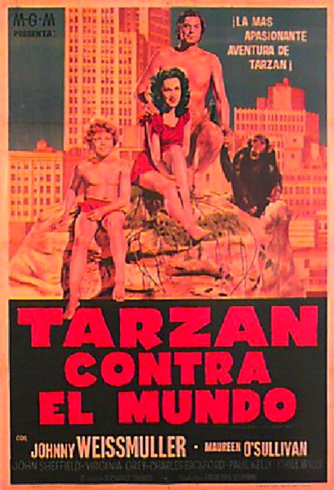 Tarzan's New York Adventure Original 1942 Argentine Movie Poster