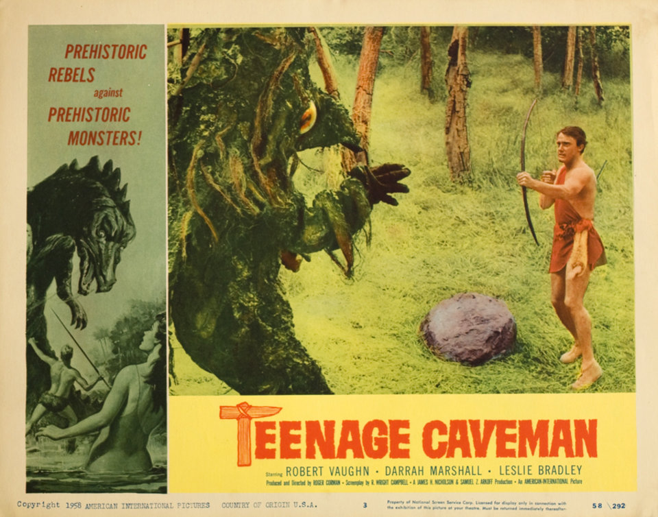 Teenage Caveman Original 1958 U.S. Scene Card