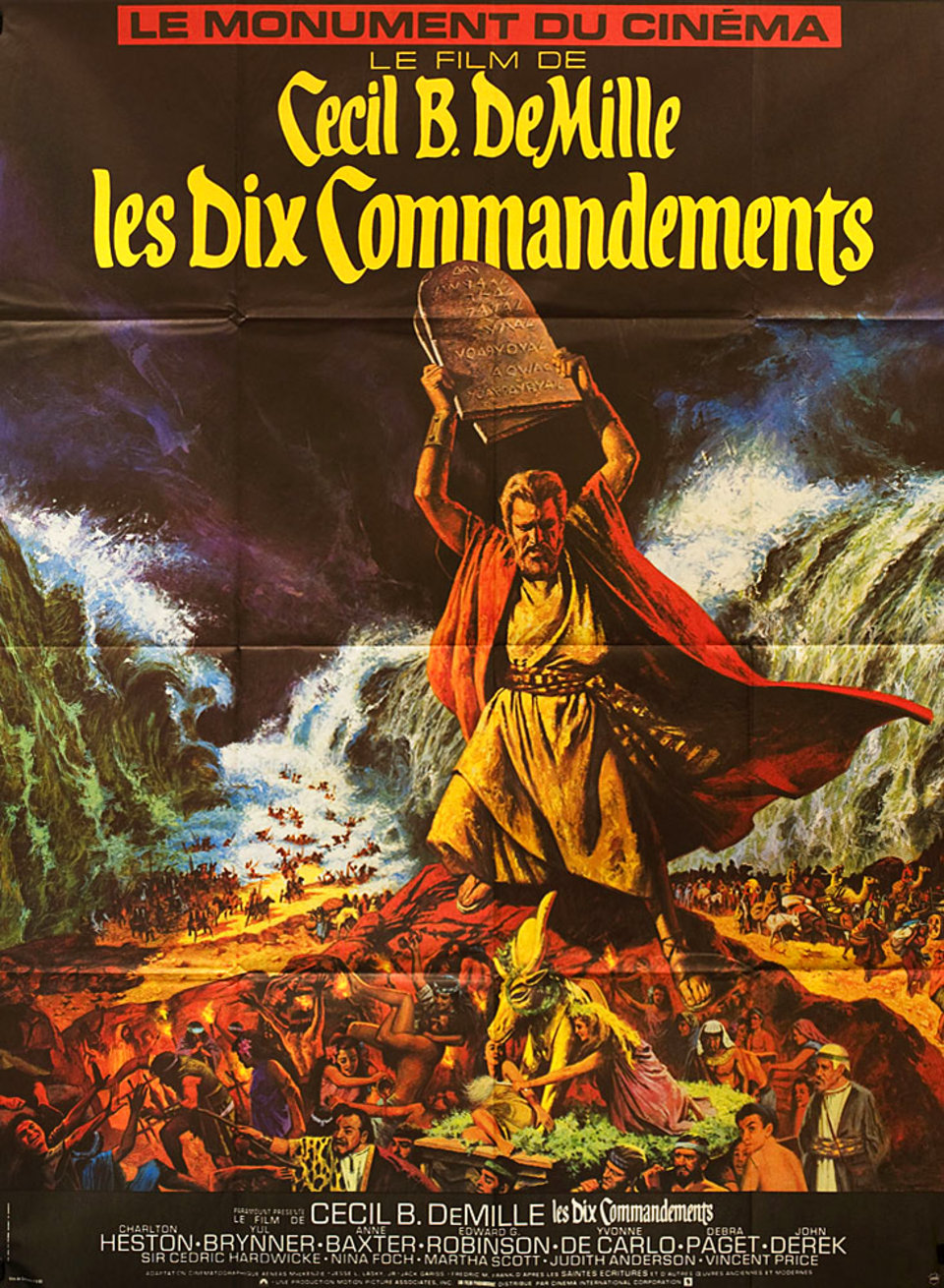 The Ten Commandments Original R1970s French Grande Movie Poster