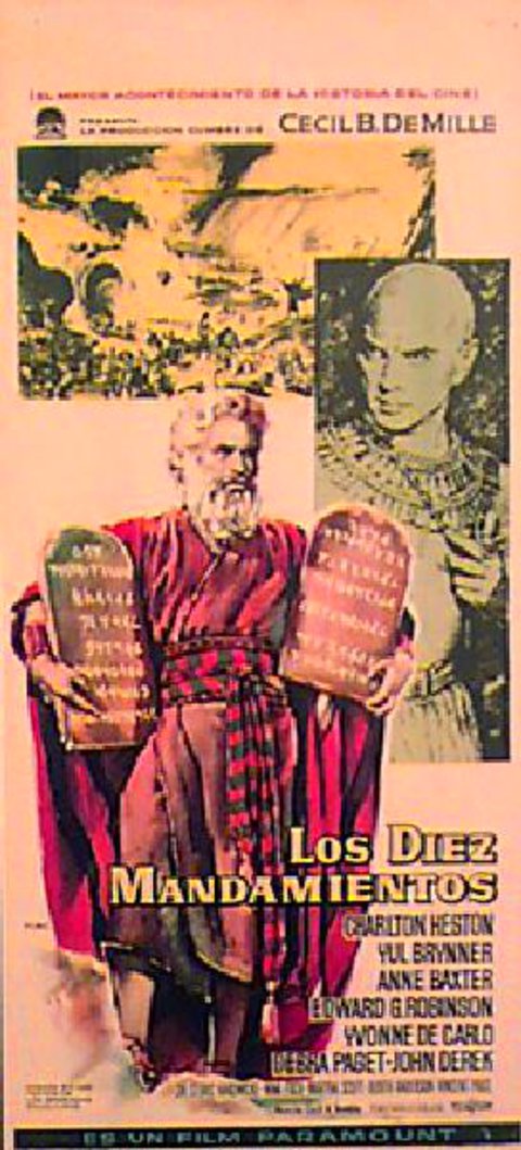 The Ten Commandments 1959 Spanish Poster