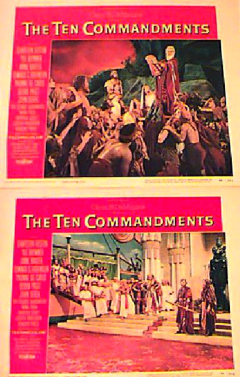The Ten Commandments Original 1956 U.S. Lobby Card Set
