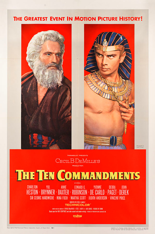 The Ten Commandments Original 1956 U.S. One Sheet Movie Poster